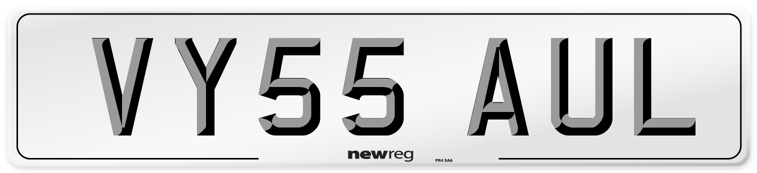 VY55 AUL Number Plate from New Reg